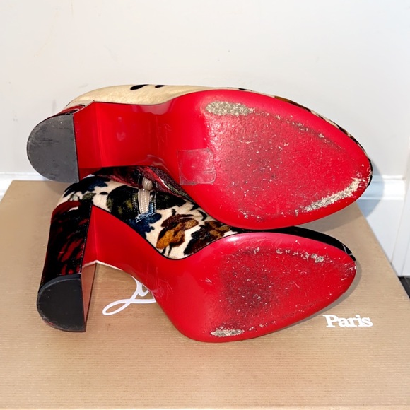 AUTHENTIC: Christian Louboutin Moulamax 100 Velours Bouquete size 37 - Picture 3 of 11